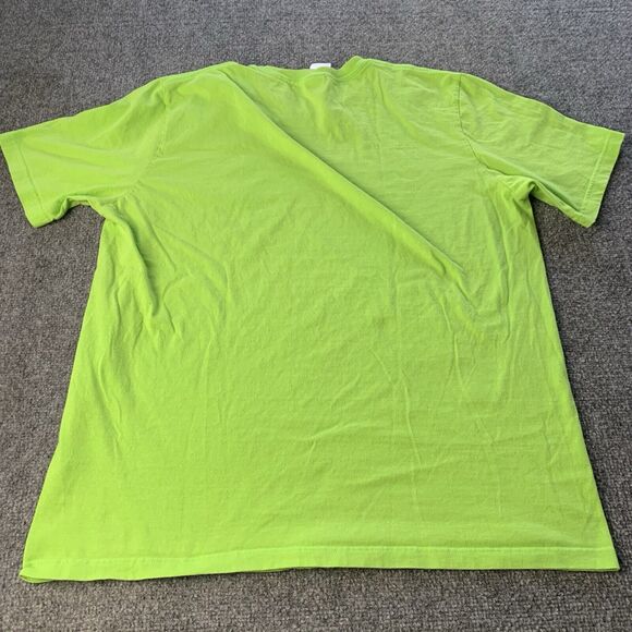 The North Face T-shirt Mens XL Florescent Green Short Sleeve Outdoor Big Logo - Picture 3 of 10